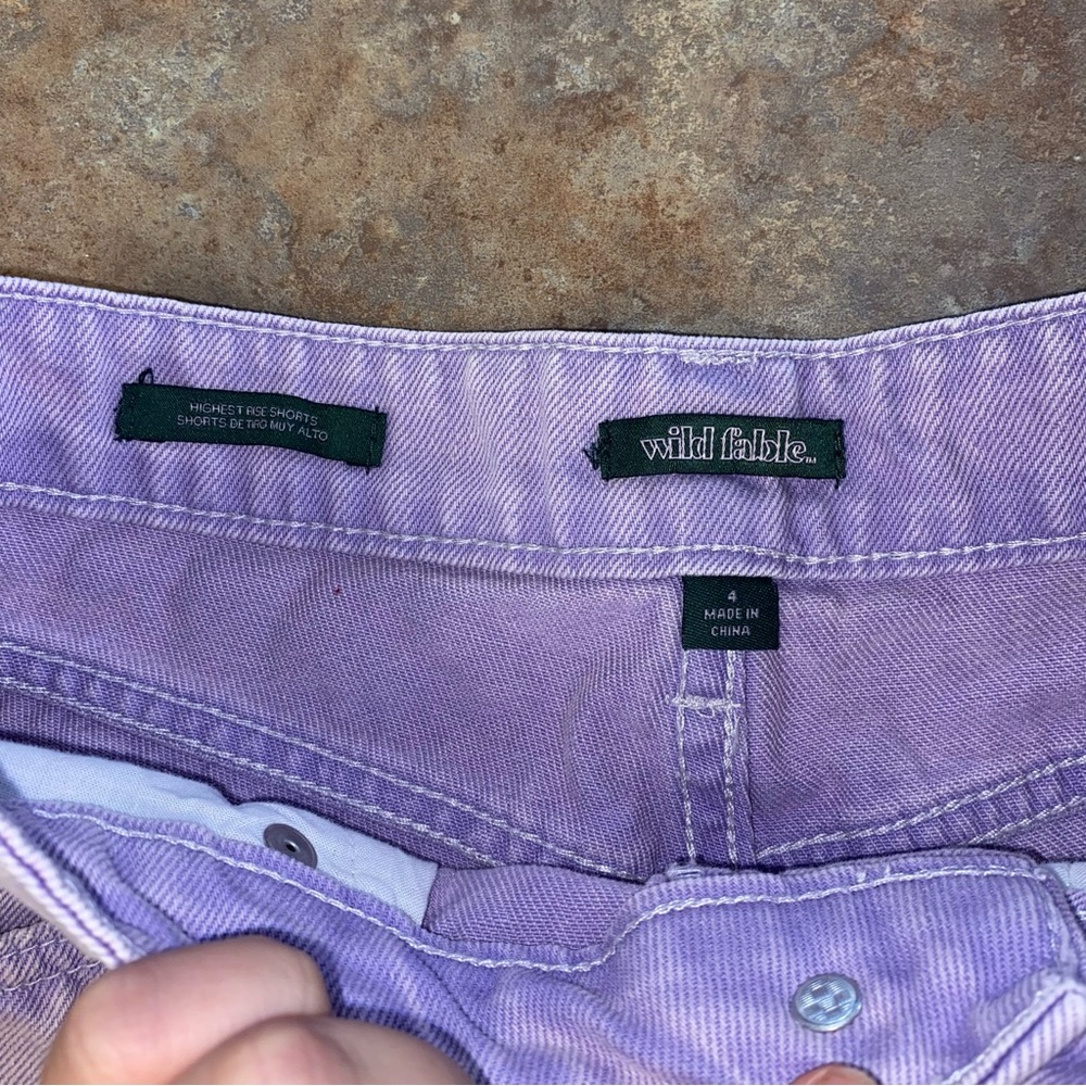Wild Fable Lavender High Waist Shorts - Picture 2 of 6